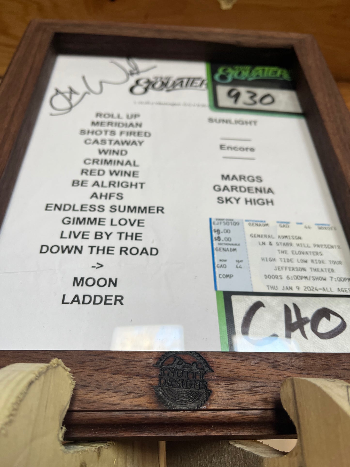 Black Walnut Setlist frame